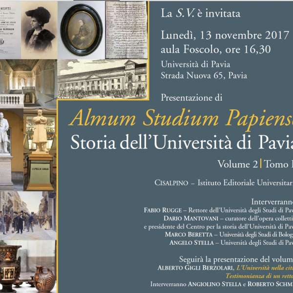 Presentazione: ALMUM STUDIUM PAPIENSE. STORIA DELL’UNIVERSITÀ DI PAVIA – VOL. 2 TOMO II